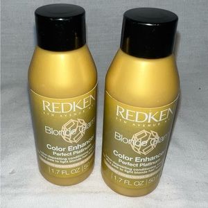 TWO Redken Blonde Glam Color Enhancer Perfect Platinum Treatment 1.7oz New!